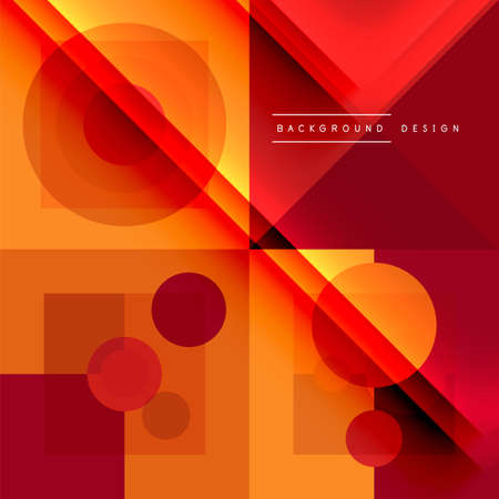 Neo memphis geometric pattern with circles, squares and lines. Pop art abstract background for covers, banners, flyers and posters and other templatesのイラスト素材