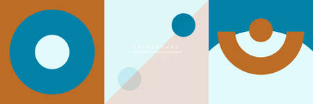 Neo memphis geometric pattern with circles, squares and lines. Pop art abstract background for covers, banners, flyers and posters and other templatesのイラスト素材