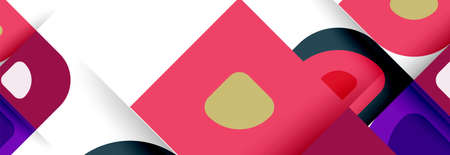 Set of vector modern geometric abstract backgrounds with repeating abstract round shapes patterns...