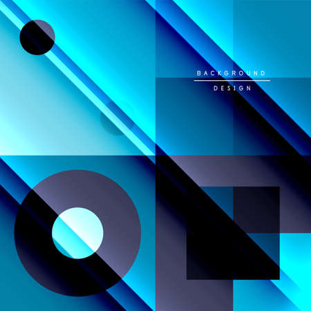 Neo memphis geometric pattern with circles, squares and lines. Pop art abstract background for covers, banners, flyers and posters and other templatesのイラスト素材