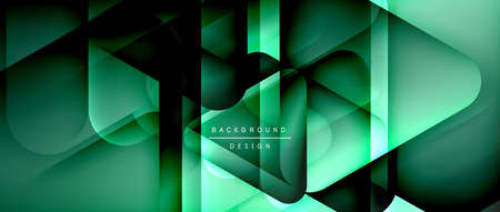 Triangle shapes geometric abstract background. 3D shadow effects and fluid gradients. Modern...
