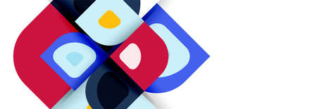 Set of vector modern geometric abstract backgrounds with repeating abstract round shapes patterns...