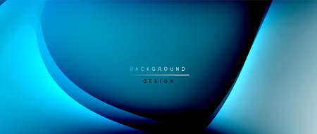 Fluid gradient waves with shadow lines and glowing light effect, modern flowing motion abstract background for cover, placards, poster, banner or flyerのイラスト素材