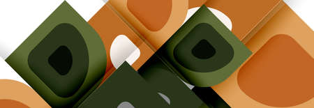 Set of vector modern geometric abstract backgrounds with repeating abstract round shapes patterns...
