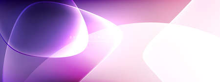 Vector abstract background - liquid bubble shapes on fluid gradient with shadows and light effects. Shiny design template for textのイラスト素材