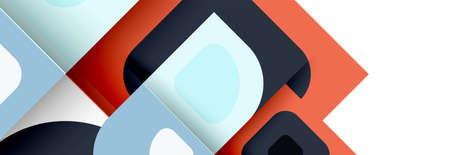 Modern geometric abstract backgrounds with repeating abstract round shapes patterns and shadow...
