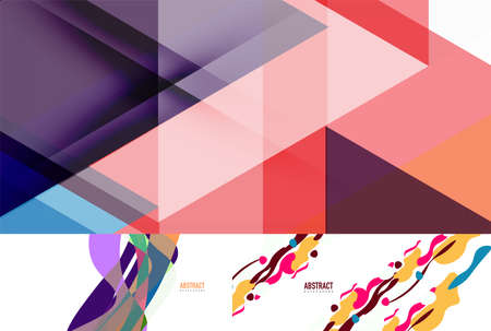 Collection of minimal geometric abstract backgrounds for covers, banners, flyers and posters and...