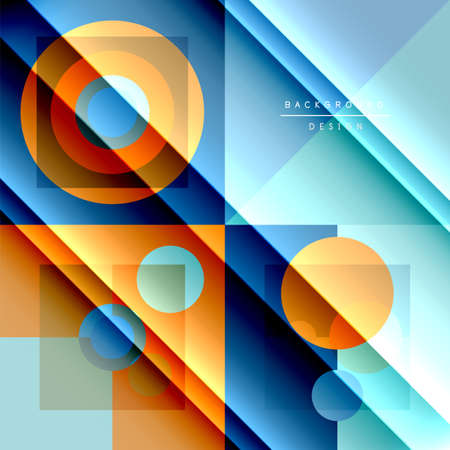 Neo memphis geometric pattern with circles, squares and lines. Pop art abstract background for covers, banners, flyers and posters and other templatesのイラスト素材