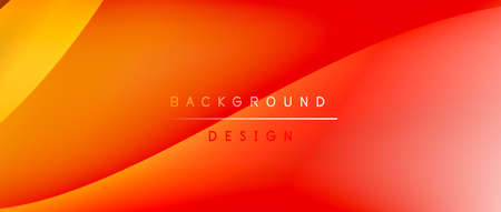 Fluid gradient waves with shadow lines and glowing light effect, modern flowing motion abstract background for cover, placards, poster, banner or flyerのイラスト素材