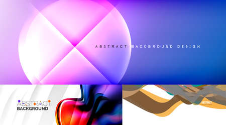 Set of abstract backgrounds for covers, banners, flyers and posters and other templatesのイラスト素材