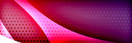 Fluid gradient neon color waves, vector abstract backgroundのイラスト素材