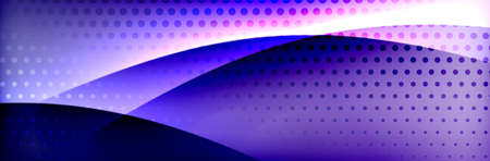Fluid gradient neon color waves, vector abstract backgroundのイラスト素材