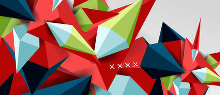 3d low poly abstract shape background vector illustration