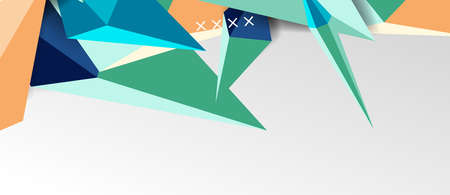 3d low poly abstract shape background vector illustration