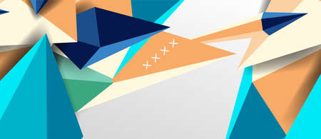 3d low poly abstract shape background vector illustration