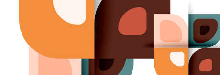 Set of vector modern geometric abstract backgrounds with repeating abstract round shapes patterns...