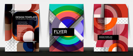 Set of abstract backgrounds for covers, banners, flyers and posters and other templatesのイラスト素材
