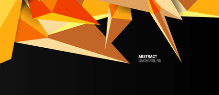 3d low poly abstract shape background vector illustration