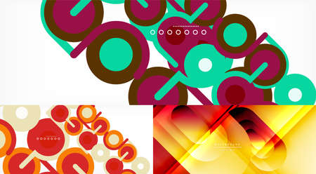 Set of abstract backgrounds for covers, banners, flyers and posters and other templatesのイラスト素材