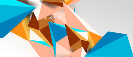 3d low poly abstract shape background vector illustration