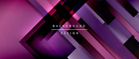 Dynamic lines on fluid color gradient. Trendy geometric abstract backgroundのイラスト素材