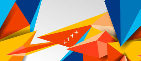 3d low poly abstract shape background vector illustration
