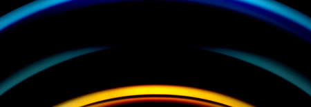 Dynamic motion abstract background. Color blurred stripes on black. Wave liquid lines poster. Vector...