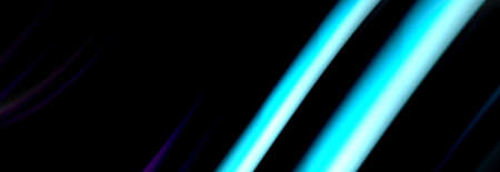 Dynamic motion abstract background. Color blurred stripes on black. Wave liquid lines poster. Vector...