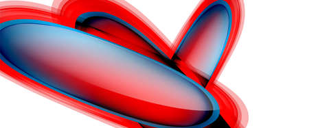 Circles and bubbles abstract background. Fluid liquid round shapes for web banner, app or posterのイラスト素材