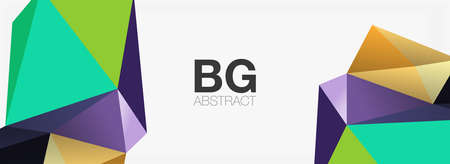 3d mosaic abstract backgrounds, low poly shape geometric design