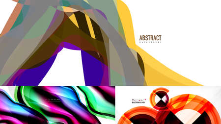 Geometric abstract backgrounds with shadow lines, modern forms. Vector illustrations for covers, banners, flyers and posters and other templatesのイラスト素材