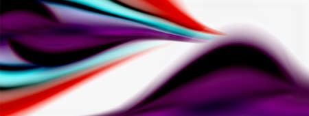 Abstract Background. Smooth flowing lines, blurred waves, rainbow color style stripes. Vector...