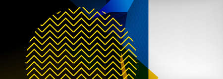 Low poly 3d geometric shapes, minimal abstract background. Vector illustrations for covers, banners,...