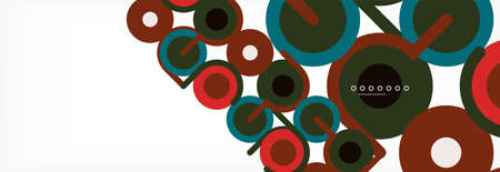 Circles and lines abstract background for covers, banners, flyers and posters and other templatesのイラスト素材