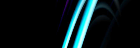 Dynamic motion abstract background. Color blurred stripes on black. Wave liquid lines poster. Vector illustrationのイラスト素材