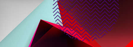 Low poly 3d geometric shapes, minimal abstract background. Vector illustrations for covers, banners,...