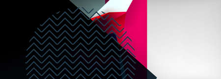 Low poly 3d geometric shapes, minimal abstract background. Vector illustrations for covers, banners, flyers and posters and otherのイラスト素材
