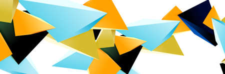 Triangle mosaic abstract background, 3d triangular low poly shapes. Geometric vector illustration for covers, banners, flyers and posters and otherのイラスト素材