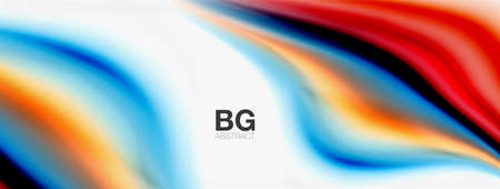 Abstract Background. Smooth flowing lines, blurred waves, rainbow color style stripes. Vector illustrations for covers, banners, flyers and posters and otherのイラスト素材