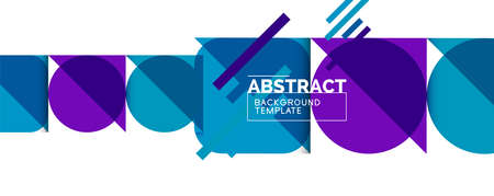 Clean minimal geometric abstract background with triangles and circles. Vector illustration for covers, banners, flyers and posters and other designsのイラスト素材