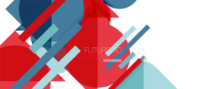 Simple circles and triangles abstract background. Vector illustration for covers, banners, flyers and posters and other designsのイラスト素材