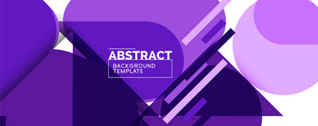 Simple circles and triangles abstract background. Vector illustration for covers, banners, flyers and posters and other designsのイラスト素材