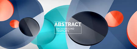 Abstract glossy round shapes vector background. Vector futuristic illustration for covers, banners,...
