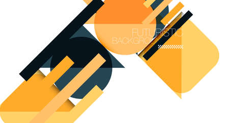 Clean minimal geometric abstract background with triangles and circles. Vector illustration for covers, banners, flyers and posters and other designsのイラスト素材