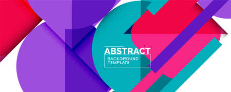 Clean minimal geometric abstract background with triangles and circles. Vector illustration for...
