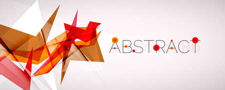 Geometric abstract background. Color triangle shapes. Vector illustration for covers, banners, flyers and posters and other designsのイラスト素材