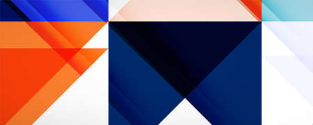 Set of vector triangle geometric backgrounds. Vector illustration for covers, banners, flyers and posters and other designsのイラスト素材