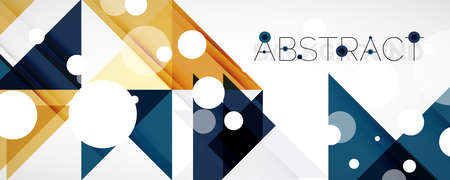 Geometric abstract background. Techno color triangle shapes. Vector illustration for covers,...