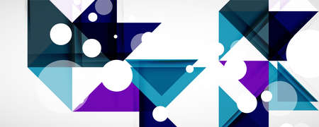 Set of vector triangle geometric backgrounds. Vector illustration for covers, banners, flyers and posters and other designsのイラスト素材