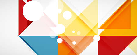 Geometric abstract background. Techno color triangle shapes. Vector illustration for covers,...
